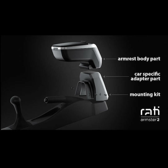 Rati Armster Car PU Armrest for Nissan Micra 2017+ Gray