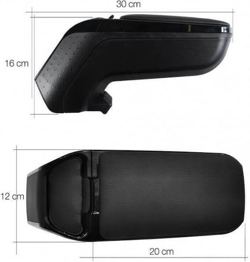 Rati Armster Car PU Armrest for Nissan Micra 2017+ Gray