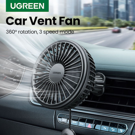 Ugreen 10421 360° Usb Mini Auto-Fans Luftkanal Lüfter Schwarz