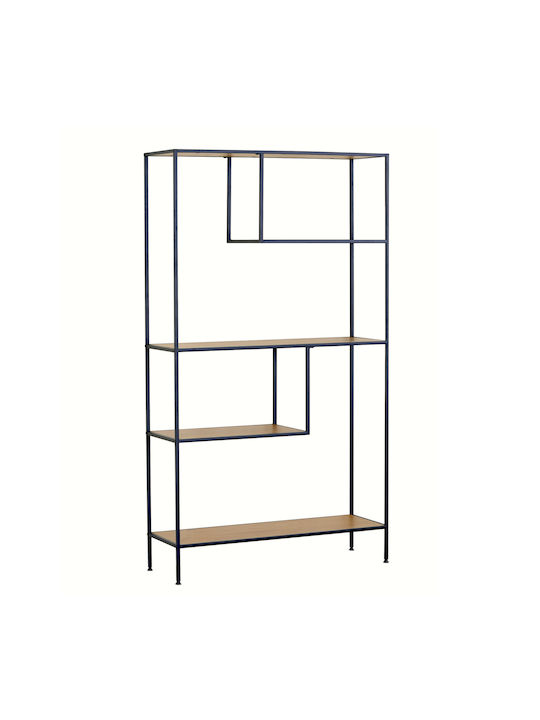 Yarwood Bookcase Oak/Black 100x33x178cm