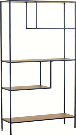 ArteLibre Bibliothek Yarwood Eiche/Schwarz 100x33x178cm