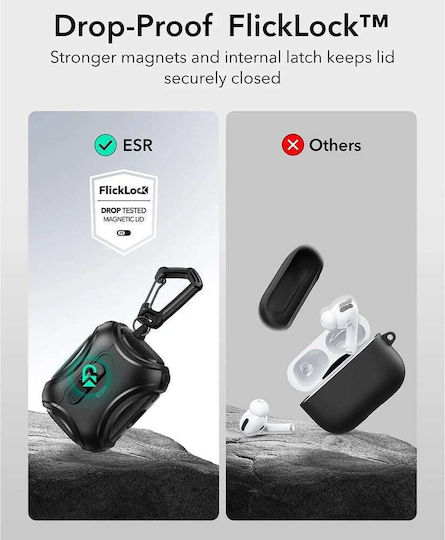 ESR Cyber Hülle Silikon in Schwarz Farbe für Apple AirPods Pro 3