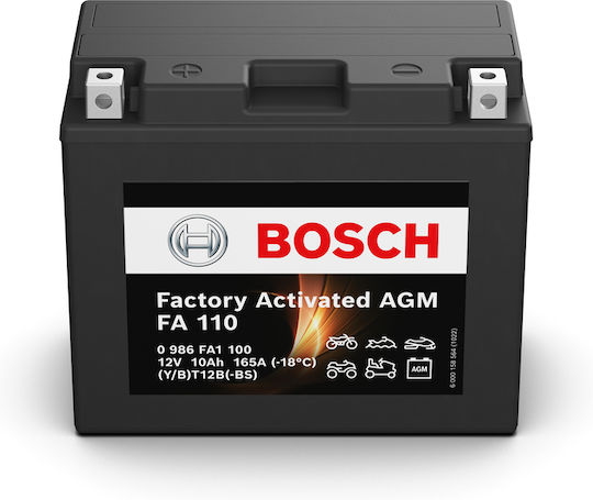Bosch FA110 Мотоциклетна батерия YT12B-BS с капацитет 10Ах