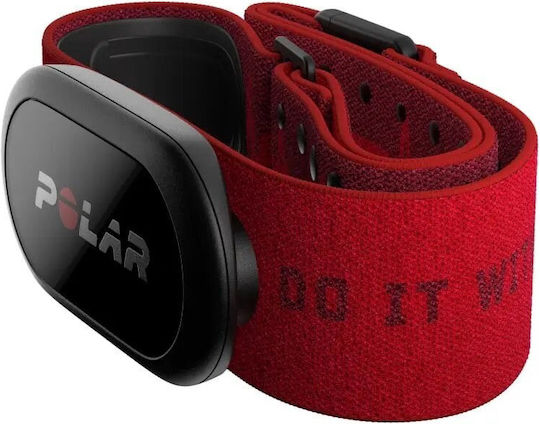 Polar H10 Подходяща за плуване Сърдечен пулс колан За гърди 93см в Червен цвят