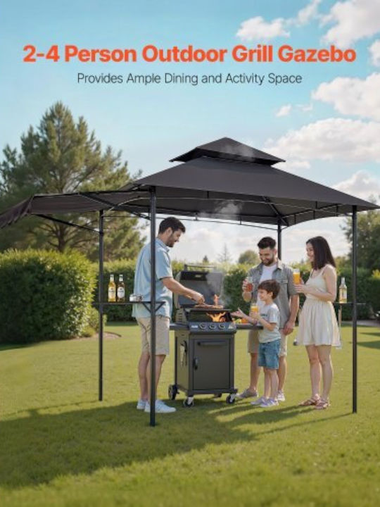 Vevor Gazebo Garten Rosa 2.43x1.5m