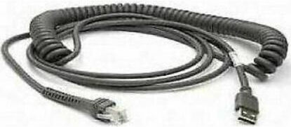 Serial Cable Datalogic Cab-424e USB Type A Coiled Power Off Term 2m