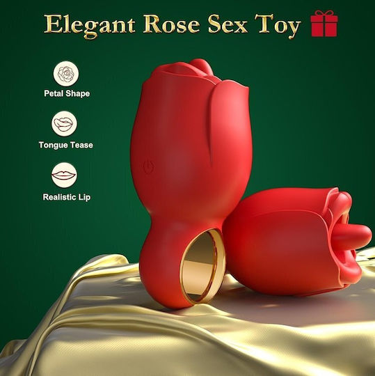 Smd New Sensation Zungenvibrator 360° Rotierte Leckende Zunge & 8 Leckmodi  Klitoris- & Brustwarzenstimulator Rose Gold