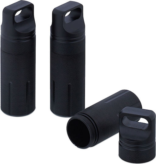 Set 3 Wasserdichte Kapseln Relaxdays Aufbewahrung Medizin Geld Schwarz