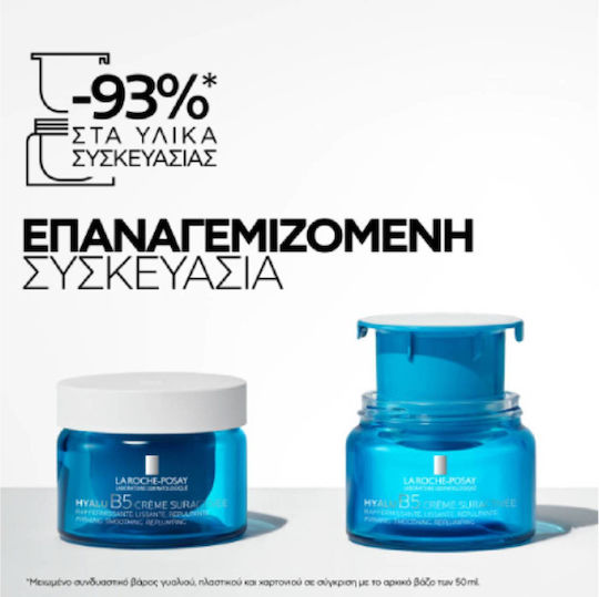 La Roche Posay Hyalu B5 Refill 72-часов Хидратиращ и Анти-ейдж Крем за Лице против Несъвършенства с Хиалуронова Киселина 50ml