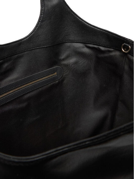 Leather Women's Pouch Shoulder Black