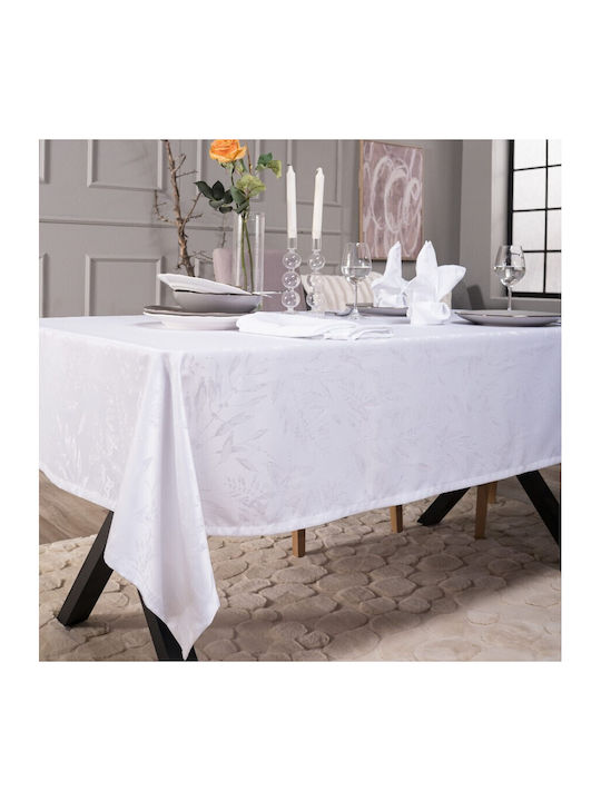 Teoran Tablecloth Drancy White 160x250cm
