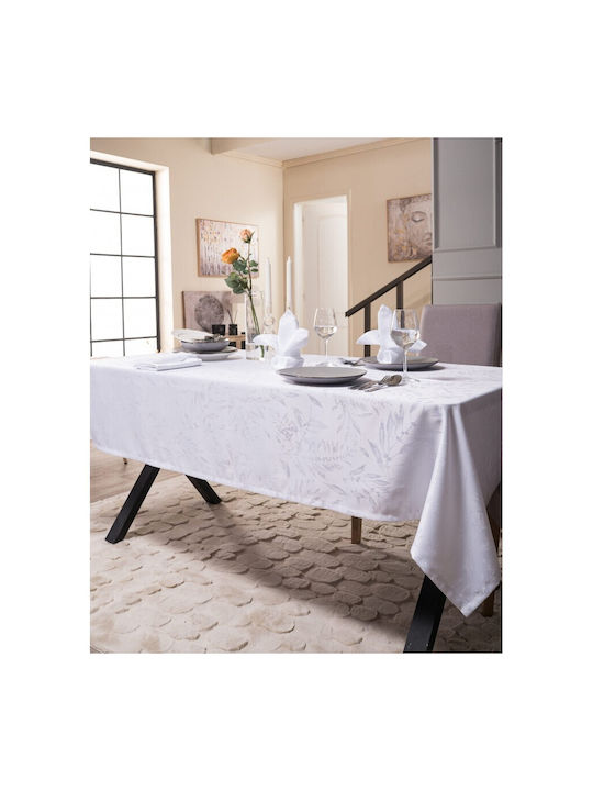 Teoran Tablecloth Drancy White 160x250cm
