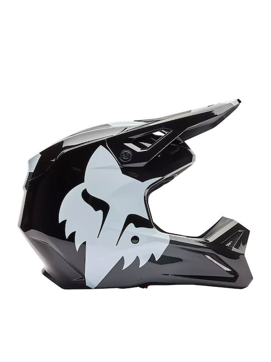 Fox V1 Shield Black Cască Moto Motocross DOT / ECE 22.06 36385-001