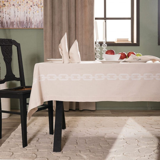 Teoran Tablecloth Cotton Albas 01 155x230cm