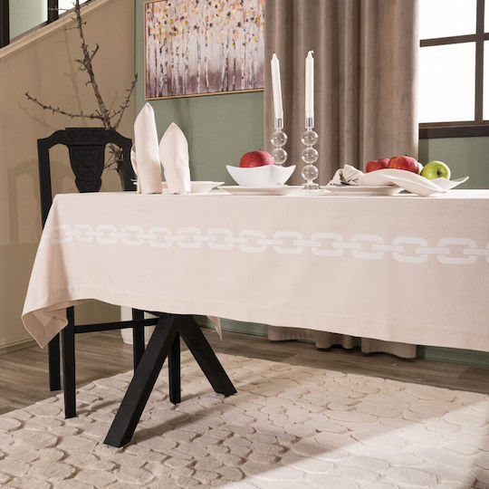Teoran Tablecloth Cotton Albas 01 155x230cm