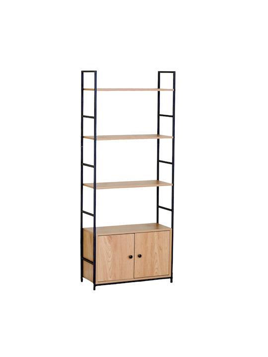 Етажерка Elridge Oak/Black 58.6x23.5x144см.