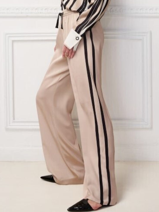 Women's Fabric Trousers Gold