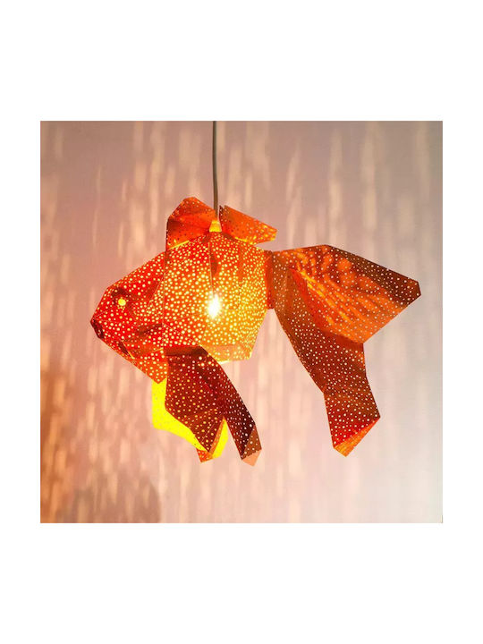 Vasili Lights O singură lumină Lumină de tavan pentru copii Suspendata din hârtie cu suport pentru bec E27 Roz 48x40cm