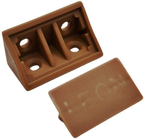 Colțar De Susținere Cu Capac Din Plastic Leon 20x20x40mm 100 Bucăți Negru