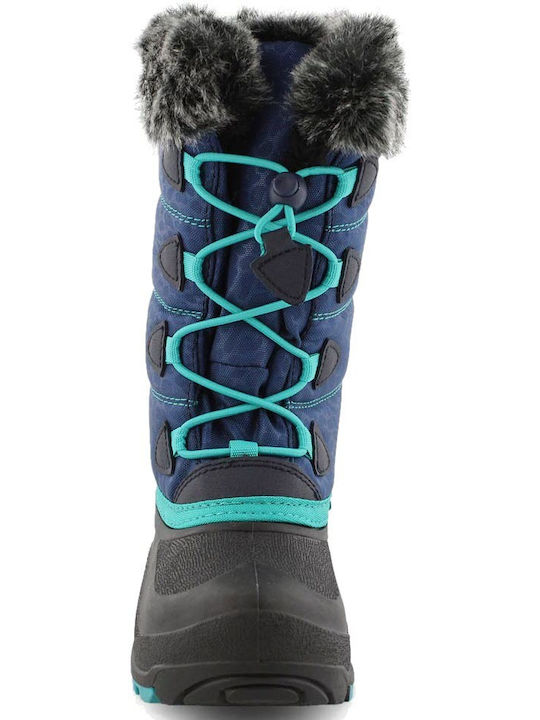 Kids Boots with Laces Navy Blue