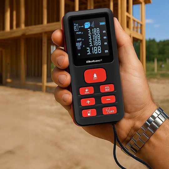 Qoltec Μέτρο Laser 50688 με Εύρος Μέτρησης 0.05m-120m