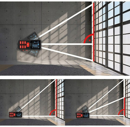 Qoltec Μέτρο Laser 50688 με Εύρος Μέτρησης 0.05m-120m