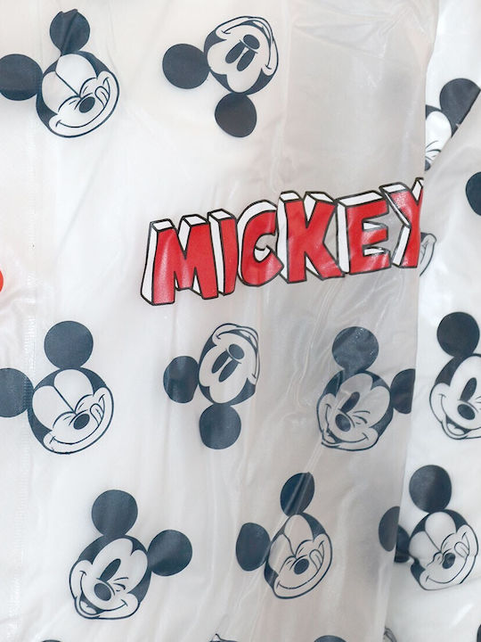 Παιδικό Casual Μπουφάν Μακρύ με Κουκούλα Μαύρο Mickey Mouse