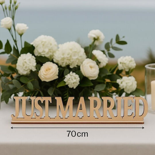 Holzschild Just Married 70x11cm