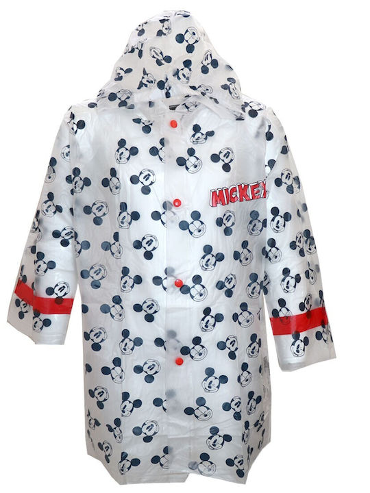 Παιδικό Casual Μπουφάν Μακρύ με Κουκούλα Μαύρο Mickey Mouse
