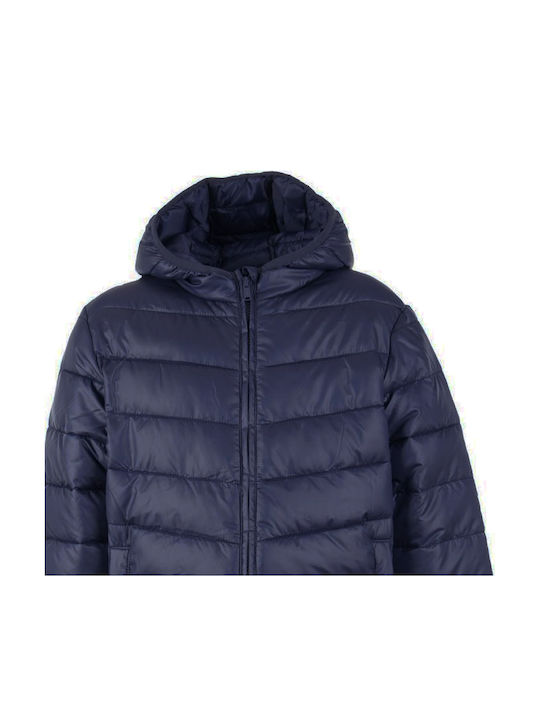 Kids' Quilted Jacket with Hood Blue