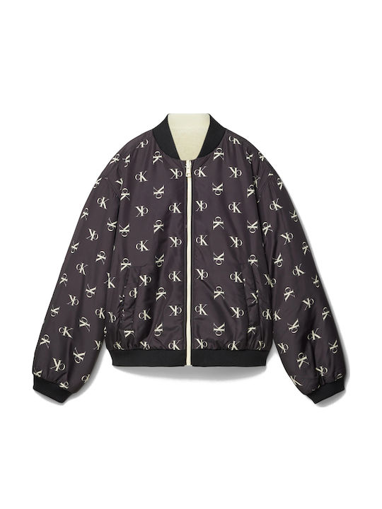 Kinderjacken & Winterjacken Bomber Kurz Beidseitig Beige