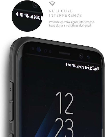 Evutec Back Cover Aramid Fiber 0.75mm Magnetic Black (Galaxy S8+)