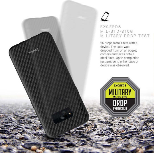 Evutec Back Cover Aramid Fiber 0.75mm Magnetic Black (Galaxy S8+)