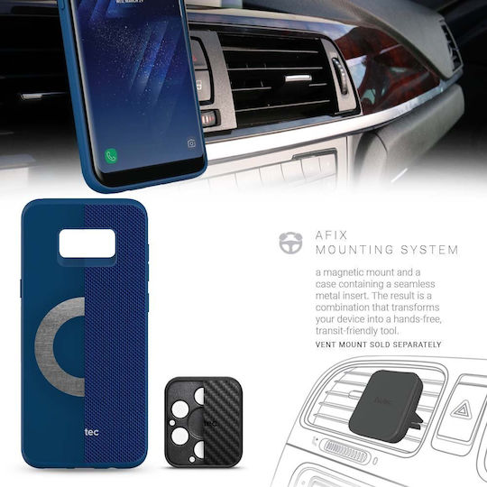 Evutec Back Cover Σιλικόνης Μαγνητικό Μπλε (Galaxy S8+)