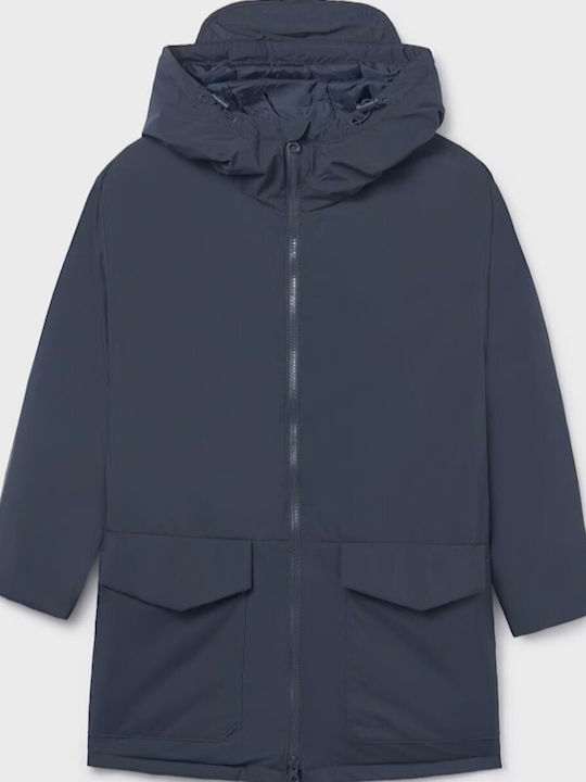 Kids' Parka with Hood Navy Blue