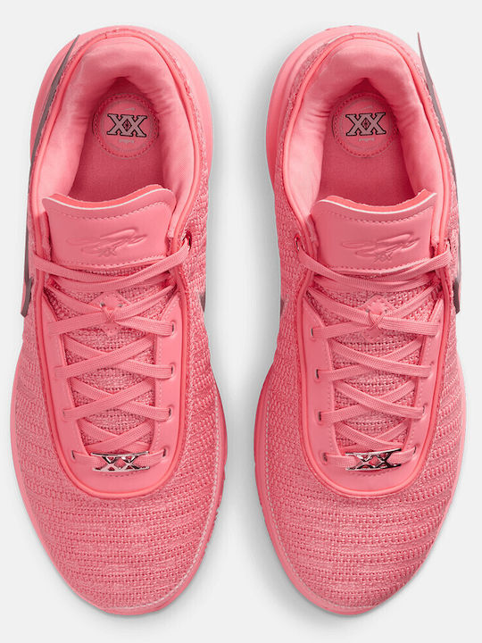 LeBron 20 Ниски Баскетболни обувки Pink Gaze / Metallic Silver