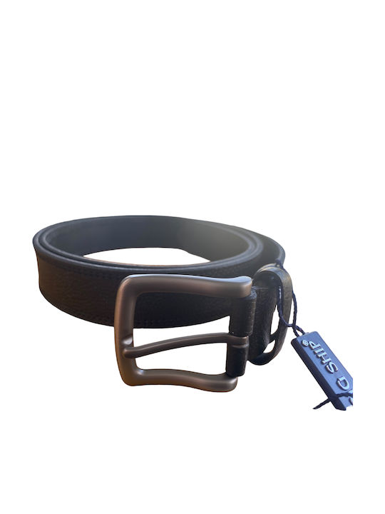 Big Ship Men's Belt Leather Black