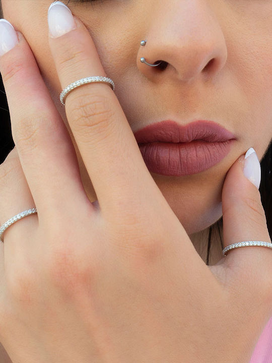 Theodora's Jewellery Ring with Zircon made of Silver