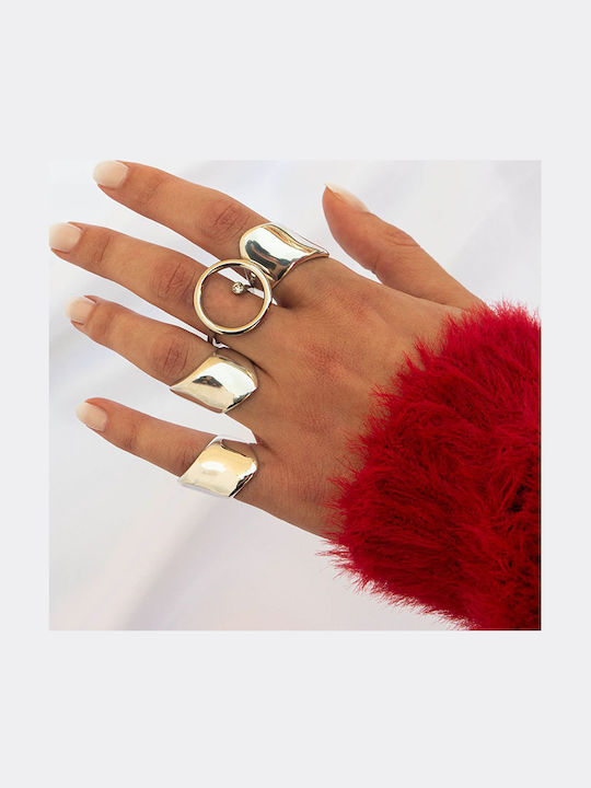 Theodora's Jewellery Σετ Γυναικεία Δαχτυλίδια από Ασήμι