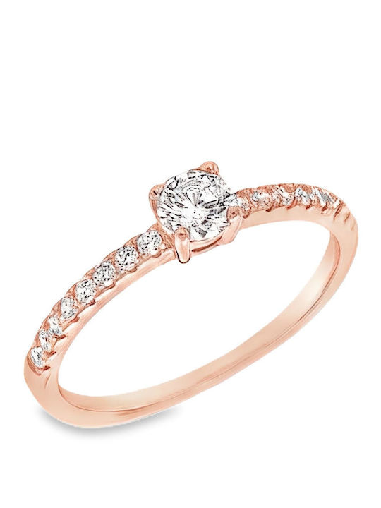 Verita Damen Ring mit Zirkonia aus Silber Vergoldet