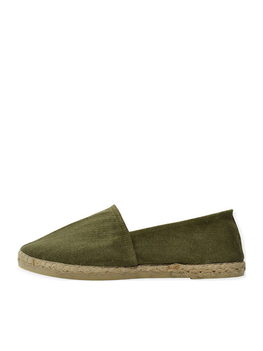 Women's Fabric Espadrilles Khaki