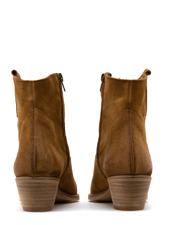 Leder Stiefeletten Damen Braun