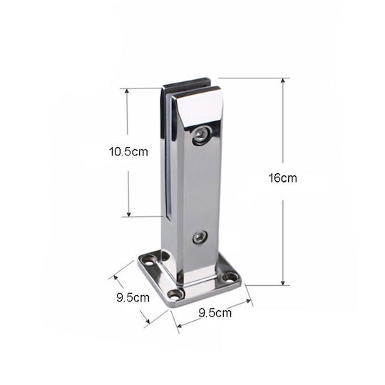 Glass Door Support Base 16cm 022057