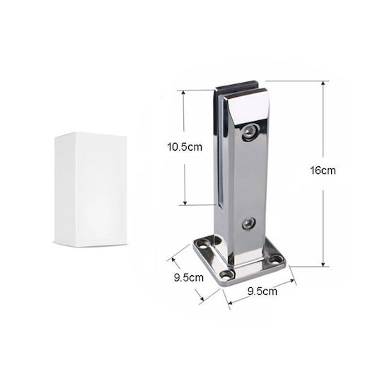 Glass Door Support Base 16cm 022057