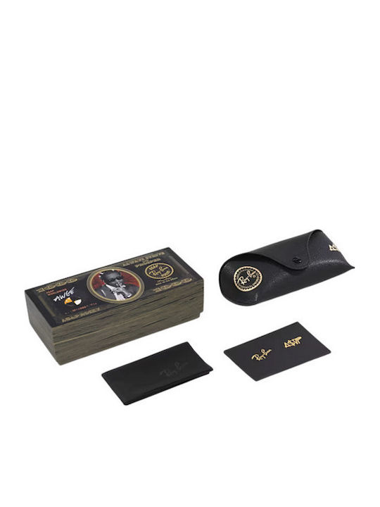 Ray Ban Mega Wayfarer Unisex Γυαλιά Ηλίου με Μαύρο Κοκκάλινο Σκελετό και Μαύρο Φακό RB0840S 6826J5