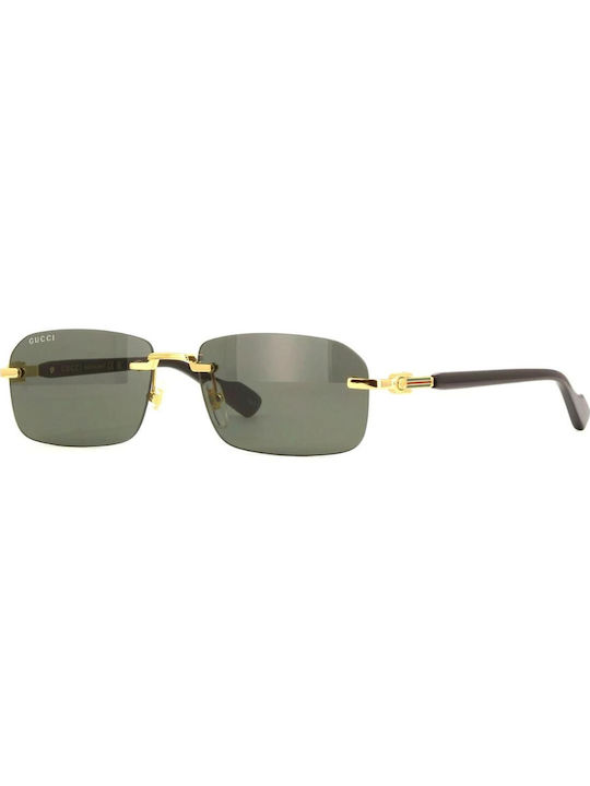 Gucci Unisex Sunglasses with Gold Metallic Frame and Grey Lens GG1221S 001