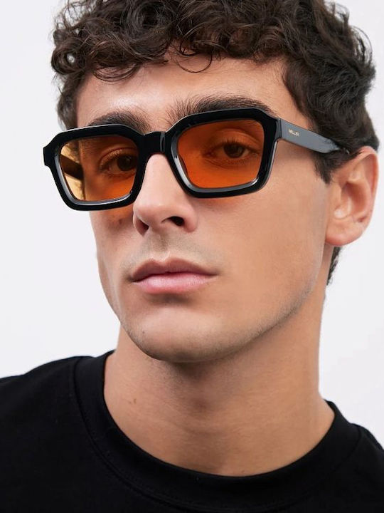 Meller Nayah Unisex Sunglasses with Black Plastic Frame and Orange Lens NAY-TUTORANGE