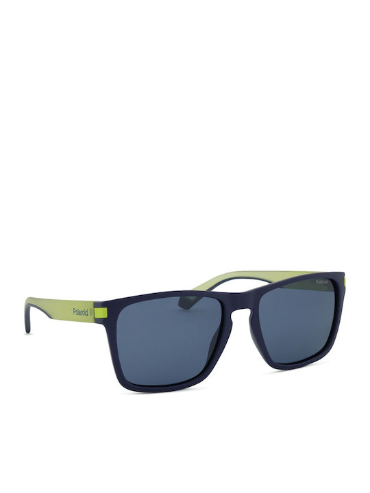 Polaroid Men's Sunglasses with Navy Blue Plastic Frame and Blue Polarized Lens PLD2139/S FLL/C3