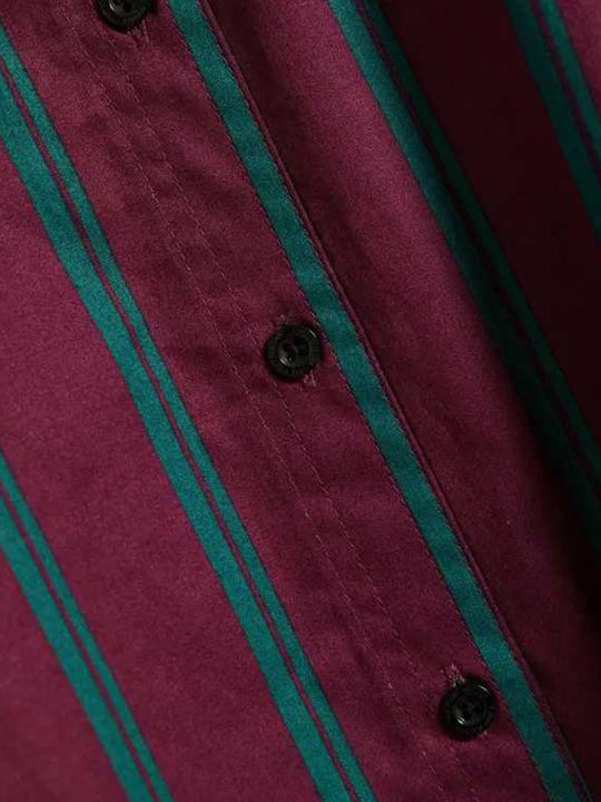 Mini Shirt Dress Dress Burgundy