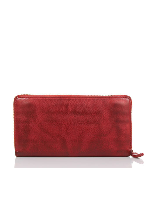 Large Leather Women's Wallet Red